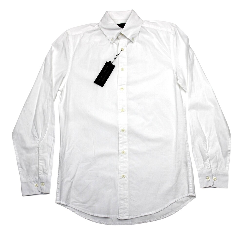 The Men's Store Bloomingdale's Shirt Mens Large White 100% Cotton Long Sleeve